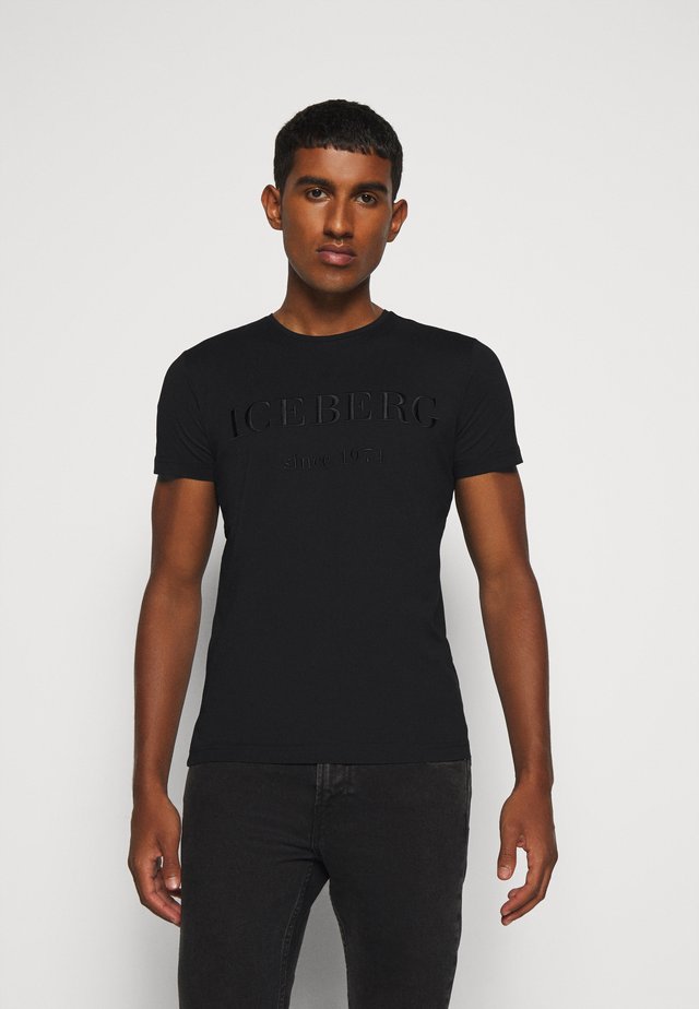 T-shirt med print - nero