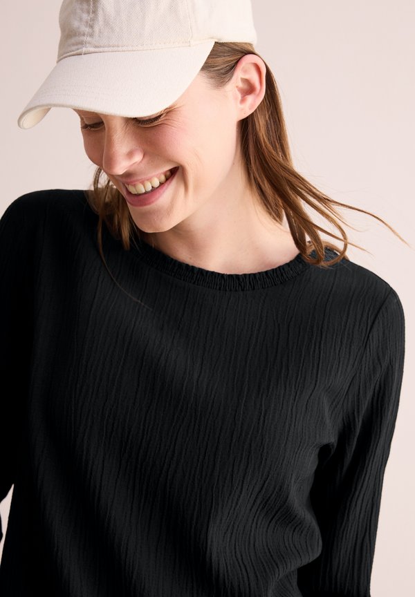 MIT SMOCK-DETAIL - Bluse - schwarz