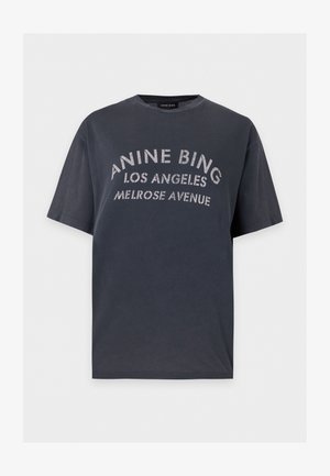ANINE BING, CADE TEE MELROSE STENCIL - Print T-shirt - black