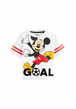 MICKEY FOOTBALL SHORT SLEEVE - REGULAR FIT - Nyomott mintás póló - white