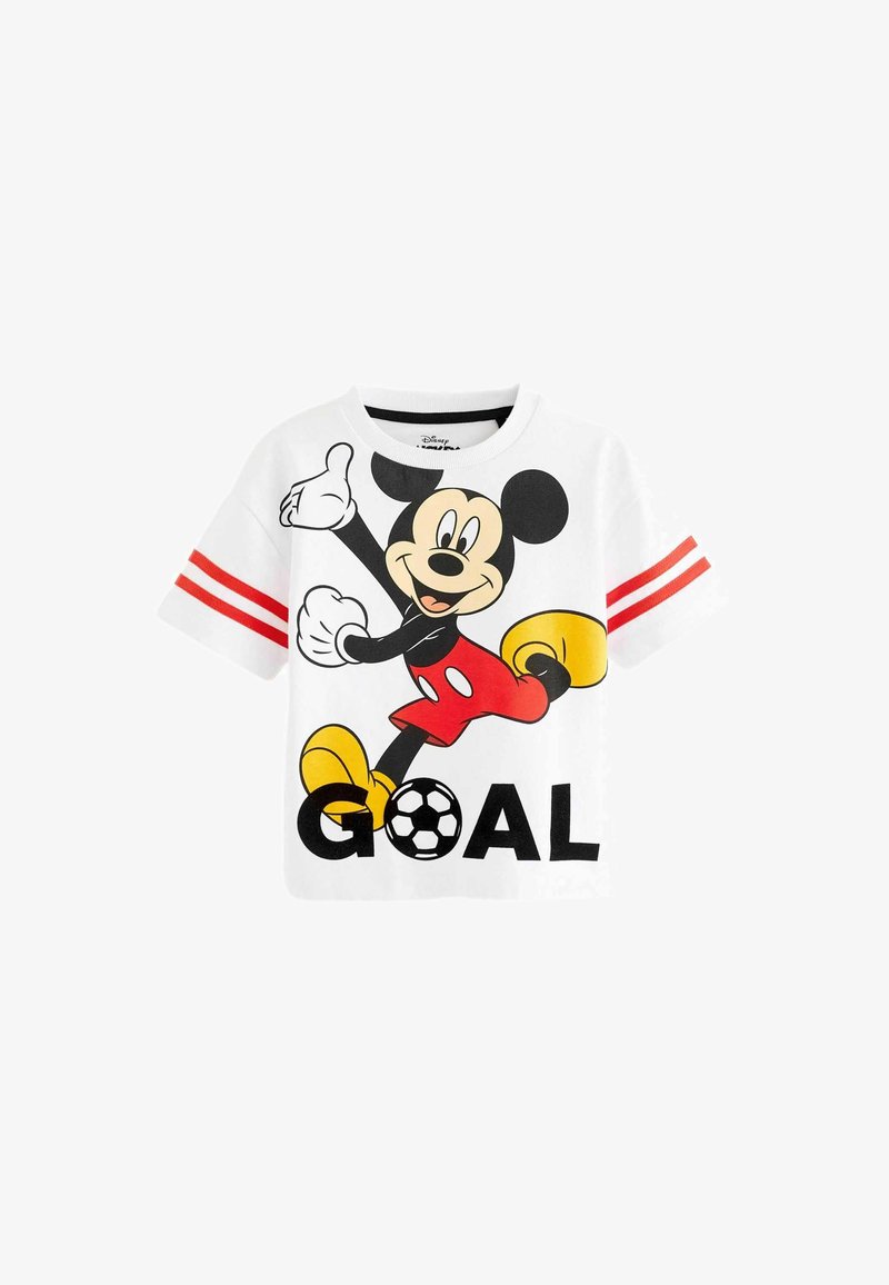 Next MICKEY FOOTBALL SHORT SLEEVE - REGULAR FIT - Nyomott mintás póló - white