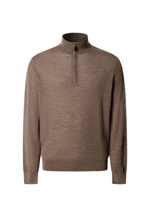 Hackett London, HACKETT LONDON JUMPER ESS MERINO HZIP - Svetrík - putty beige