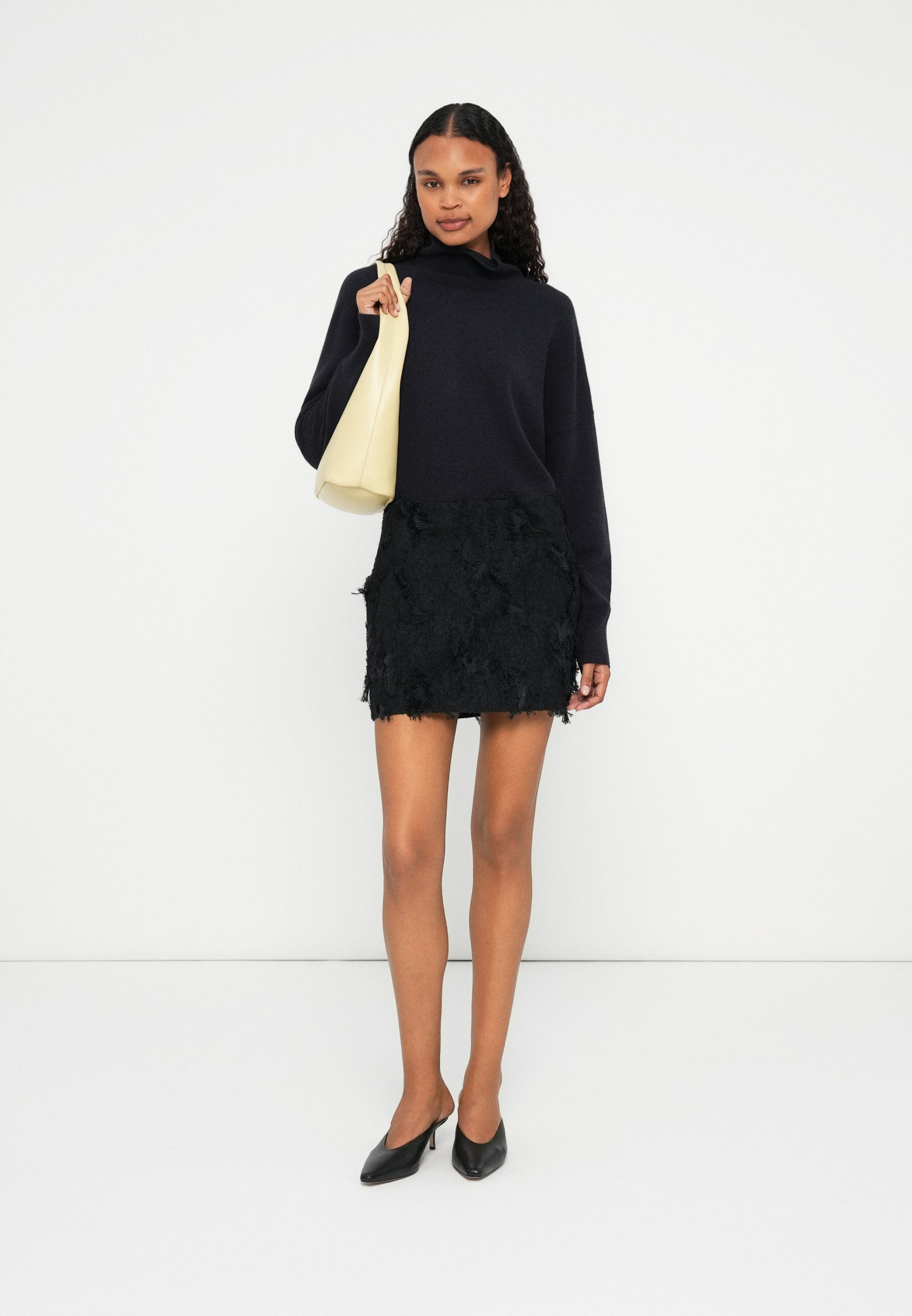 Samsøe Samsøe MAJSAN SKIRT - Mini skirt - charcoal art/dark grey