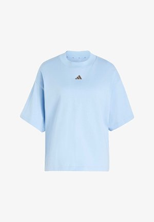 adidas Sportswear, ADIDAS SPORTSWEAR 3 STRIPES STUDIO BOYFRIEND TEE - T-shirt imprimé - glow blue