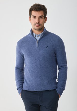Svetr - mid blue melange