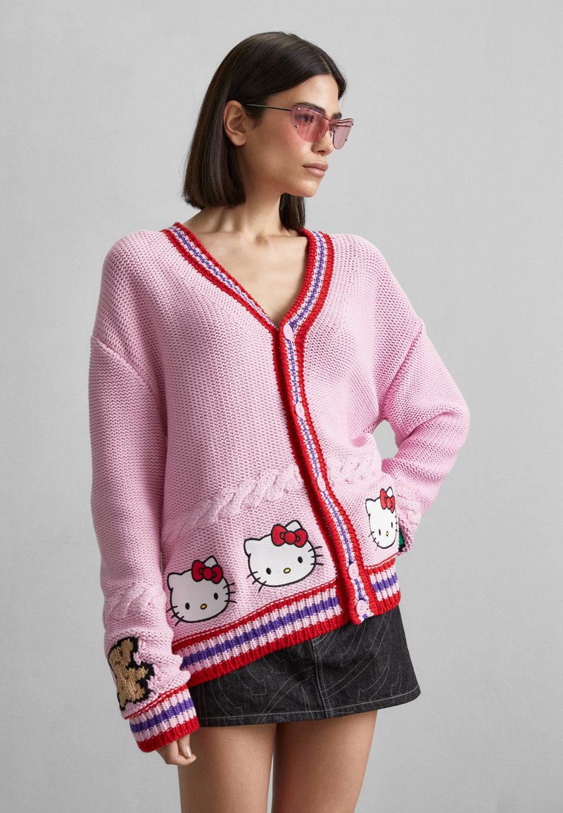 GCDS HELLO KITTY EMBROIDERED JACKET Cardigan pink Zalando.de
