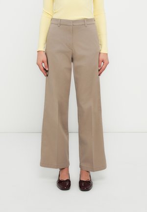 SLFWIDE MILLE PANT - Pantalones - greige
