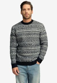 CREW NECK - Svetr - black white