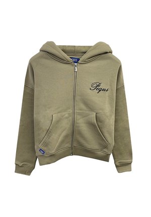 CROPPED LOGO - Zip-up sweatshirt - dust grey