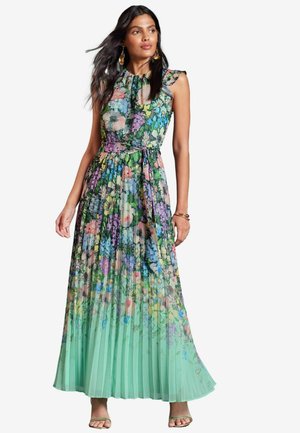 Love & Roses FLUTTER SLEEVE REGULAR FIT - Maxikleid - green floral