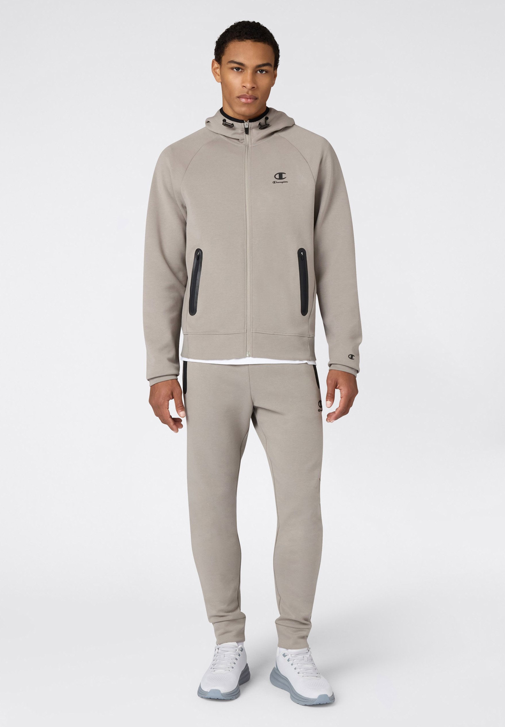 Champion C-TECH - Zip-up sweatshirt - stone - Zalando