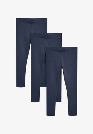 Marineblaue Leggings im Dreierpack, aus weichem, dehnbarem Material hergestellt. Mit einem elastischen Bund und einem schlanken, figurnahen Design.
