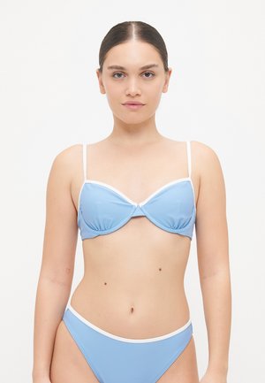 90s Clean Underwire Bikini Top - Bikinitopp - light blue