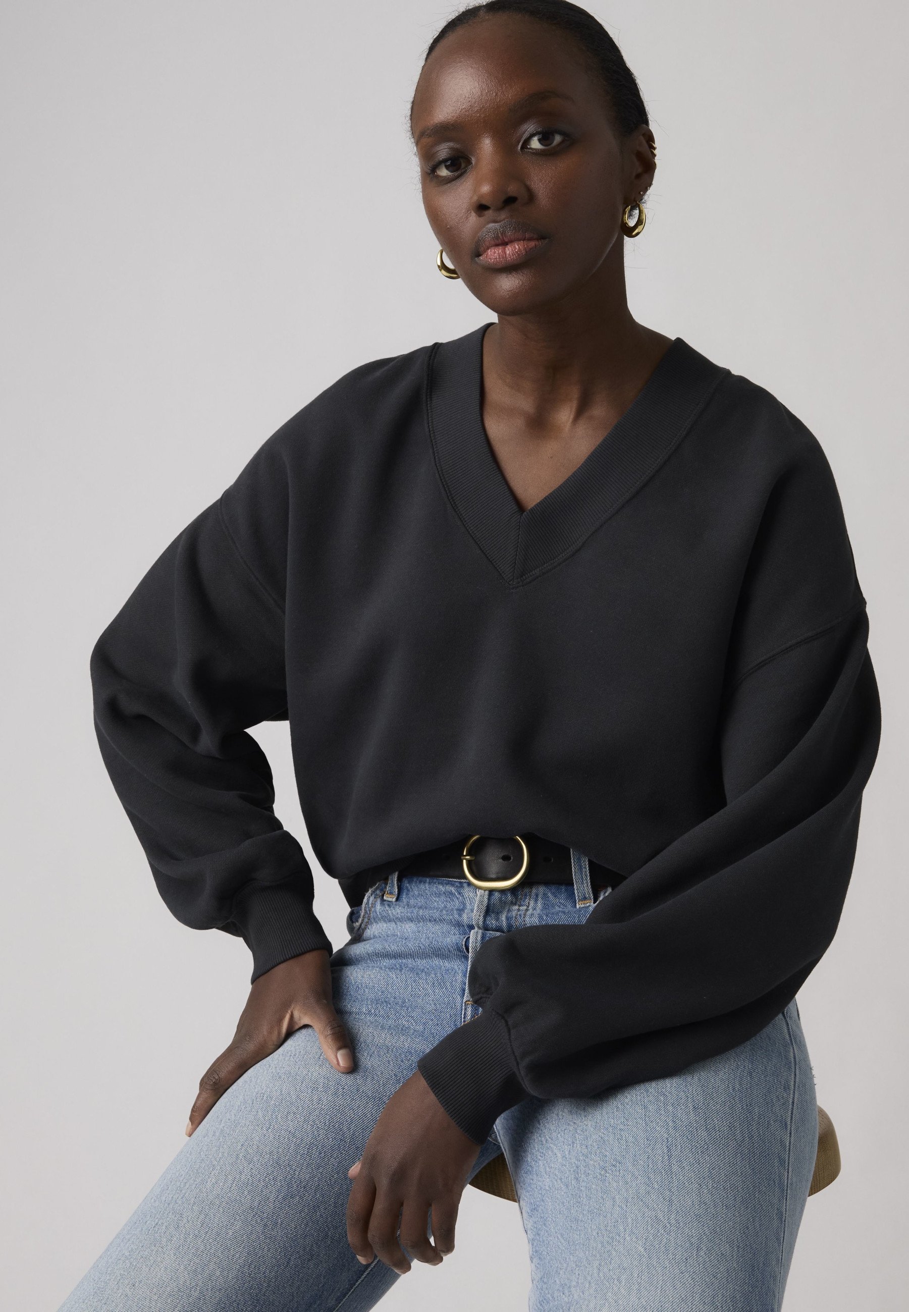 Levi's® VINTAGE - Sweatshirt - jet black/grey - Zalando.co.uk
