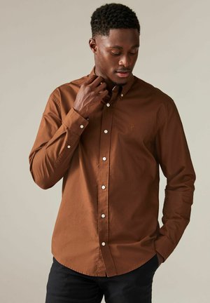 Next LONG SLEEVE OXFORD REGULAR FIT - Ing - tan brown