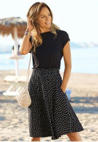 Beach Time - BEACH TIME JERSEYKLEID - Jersey dress - schwarz gepunktet bedruckt Thumbnail Image 1