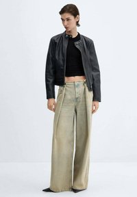 Mango MAYA - Flared Jeans - stone blue denim