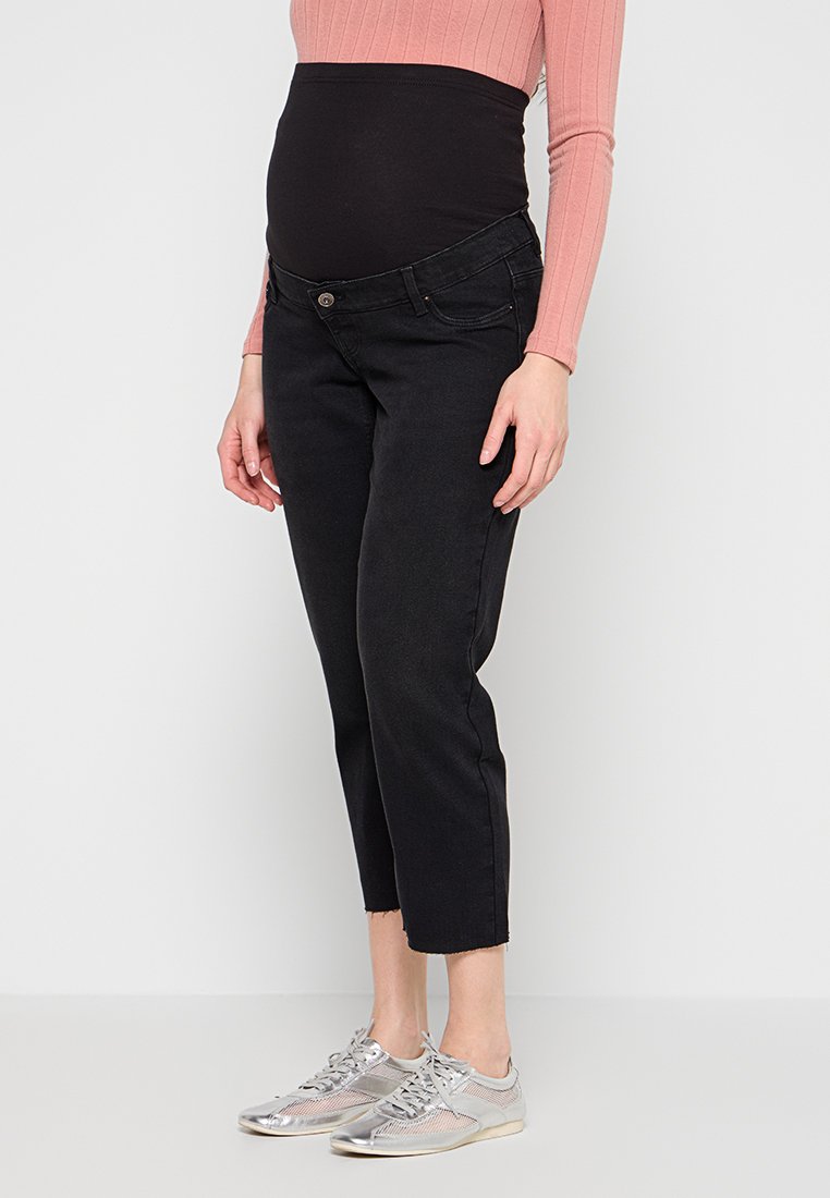 ONLY MATERNITY Straight leg jeans zwart