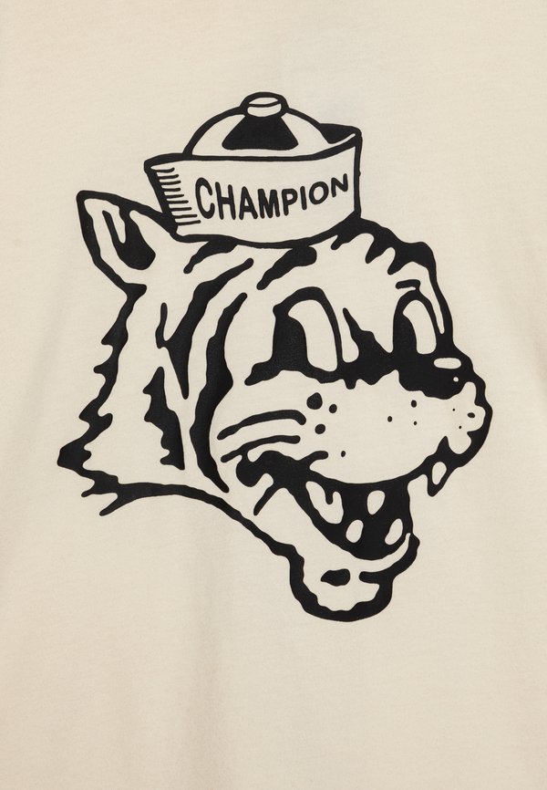 COLLEGE CREWNECK WITH TIGER PRINT - Print T-shirt - beige3
