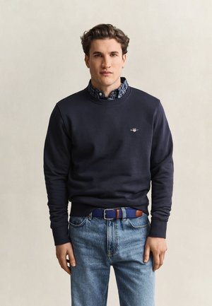 GANT SHIELD C NECK - Sweatshirt - evening blue