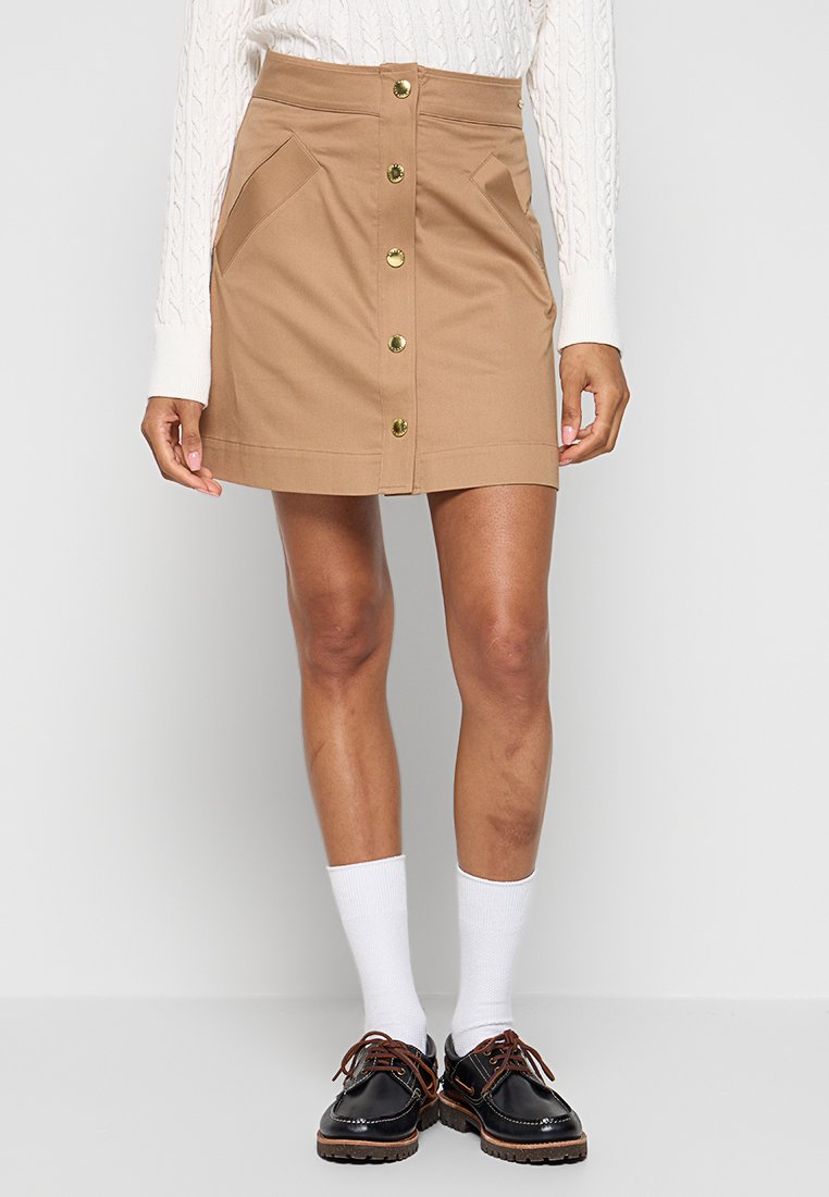 Barbour A-lijn rok lichtbruin Barbour A-lijn rok lichtbruin