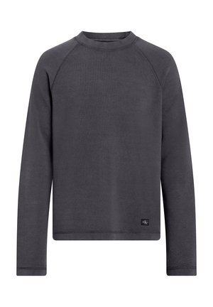 Calvin Klein Jeans, WASHED LABEL RAGLAN - Pullover - ebony