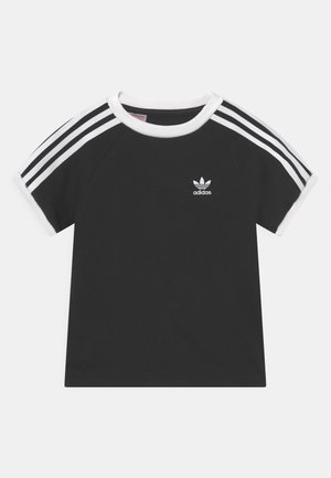 3 STRIPES TEE UNISEX - Camiseta estampada - black/white