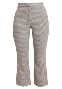 Mönstrade byxor med svart och vit hundtandsdesign, rak benprofil och två framfickor. Tillverkade av lättviktsmaterial.