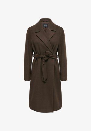 ONLY, ONLALVILDA WRAP COAT OTW NOOS - Abrigo clásico - chocolate brown