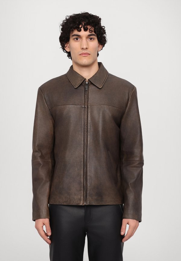 LUKE JACKET DISTRESSED - Leather jacket