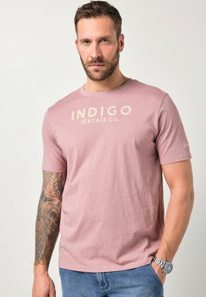 HALF-SLEEVE EMBROIDERED CHEST UP TO SIZE - T-shirt con stampa - mauve