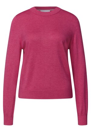 Street One Studio, PULLOVER MIT RUNDHALS IN UNIFARBE - Strickpullover - ruby raspberry mel.
