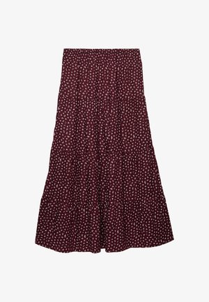 Superdry & Co, SUPERDRY WOVEN TIERED MAXI SKIRT.. - Gonna lunga - rosa ditsy port red
