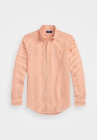 CUSTOM FIT STRIPED LINEN SHIRT - Skjorter - kona orange/white