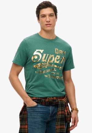 Superdry & Co WORKWEAR - T-shirts print - pine green slub