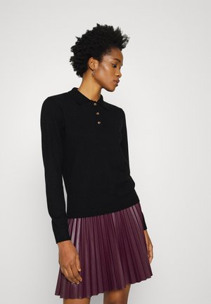 OBJTHESS L/S NOOS - Polo shirt - black