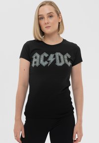 Paradiso Clothing CLASSIC BAND AC/DC LOGO DIAMANTE - Print T-shirt - black