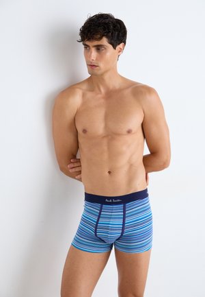 Boxer briefs a strisce blu e navy con una morbida texture, elastico in vita con il marchio "Paul Smith", design aderente.