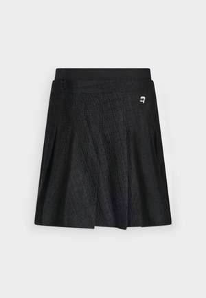 KARL LAGERFELD, IKON BOUCLE SKIRT - Πλισέ φούστα - black