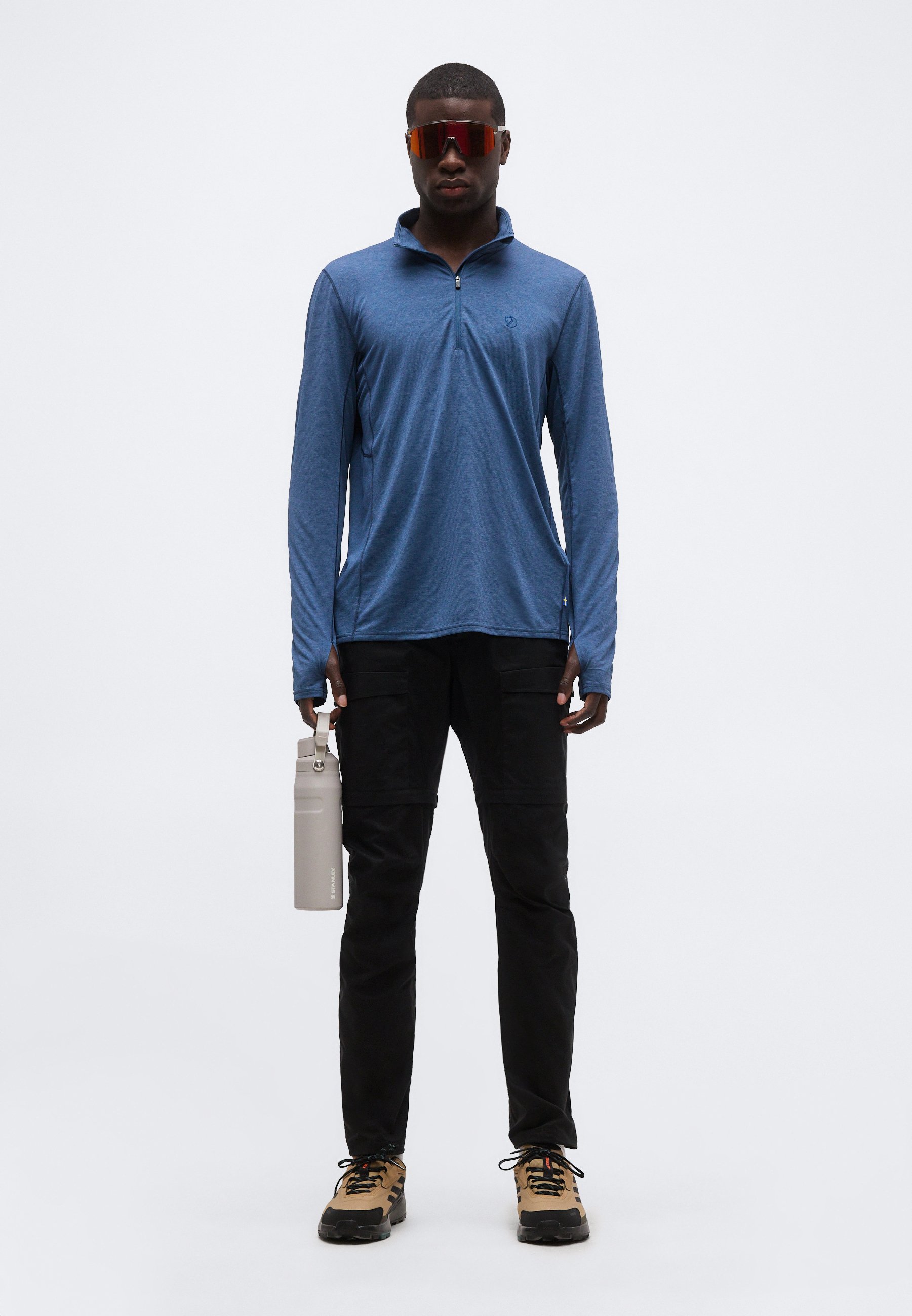 Fjällräven ABISKO DAY HIKE HALF ZIP - Longsleeve - indigo blue