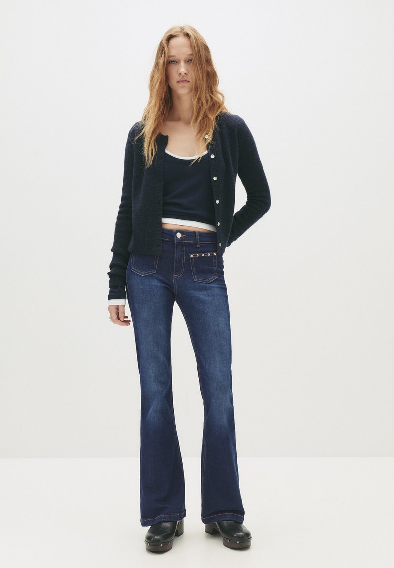 PULL&BEAR Jean bootcut blue denim/denim bleu