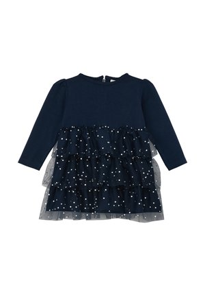 s.Oliver VOLANTS - Jerseykleid - navy