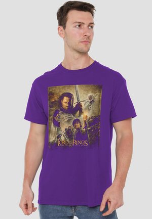 Cotton Soul, LOR ROTK POSTER - Print T-shirt - purple