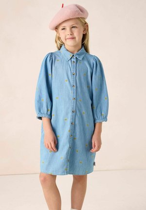 MIT HERZSTICKEREI - Spijkerjurk - l.blauw