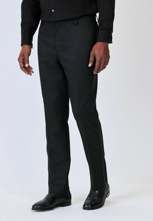 SLIM FIT DESIGN  - Uzvalka bikses - black