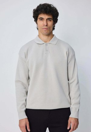 MANCHES LONGUES - Polo - gris