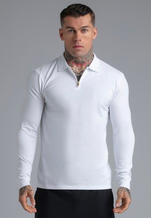 SIKSILK, LS ZIP - Poloshirt - white