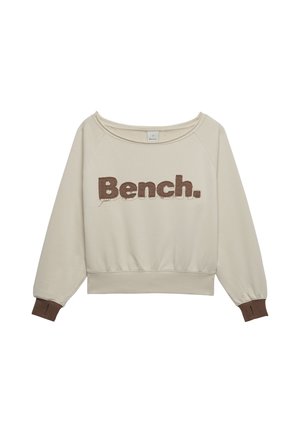 Bench, BENCH X SUPERDRY &AMP; CO BENCH BARDOT OVERSIZED SWEATSHIRT - Sudadera - moonbeam chocolate chip