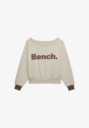 Bench, BENCH X SUPERDRY & CO BENCH BARDOT OVERSIZED SWEATSHIRT - Sweatshirt - moonbeam chocolate chip