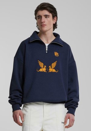 PROHIBITED GRIFFIN HALF-ZIP - Zip-up sweatshirt - blue